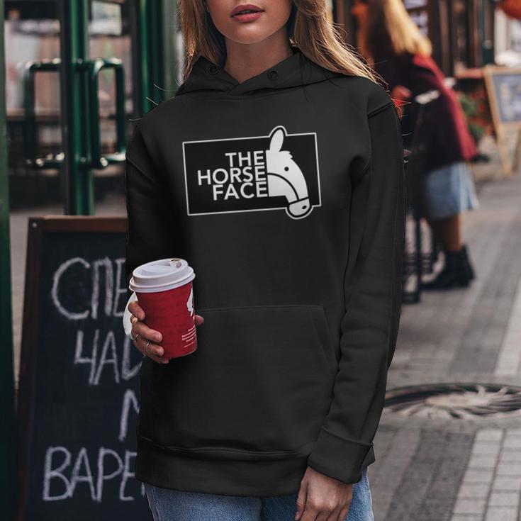 ザ・ホース・フェイス The Horse Face 午年 馬【十二支 干支】2026年 ブランド パロディ 長袖tシャツ レディースパーカー 面白い贈り物
