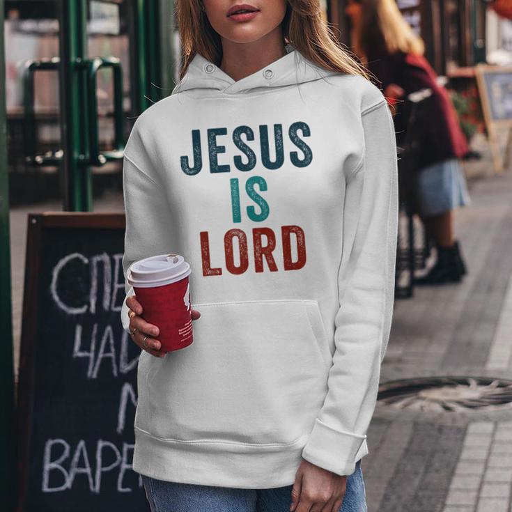 Jesus Is Lord – Christian Faithintage Born-Again Graphic レディースパーカー 面白い贈り物