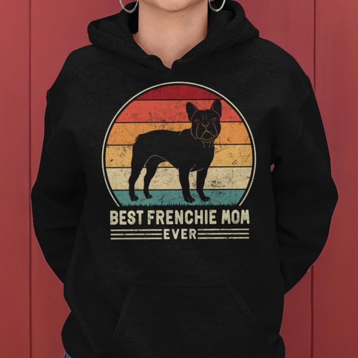 Best Frenchie Mom Ever レトロ フレンチブルドッグ ドッグ ママ 長袖tシャツ レディースパーカー