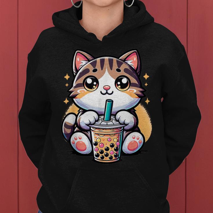 Boba Cat Drinking Boba Kitten Kawaii 日本人 男性 女性 キッズ レディースパーカー