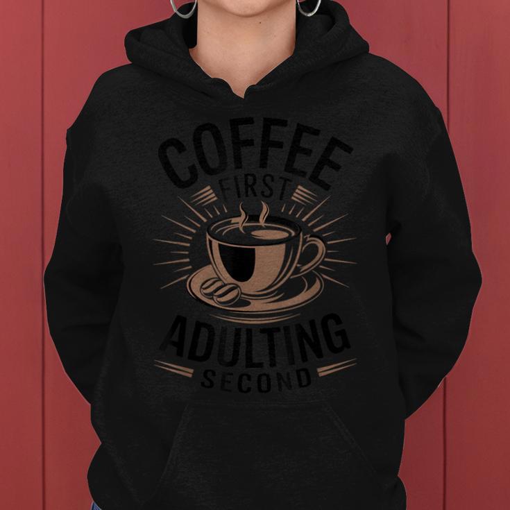 Coffee First コーヒー・コーヒー・ファースト・アダルト・セカンド・ファニー・オフィス・セイイング レディースパーカー
