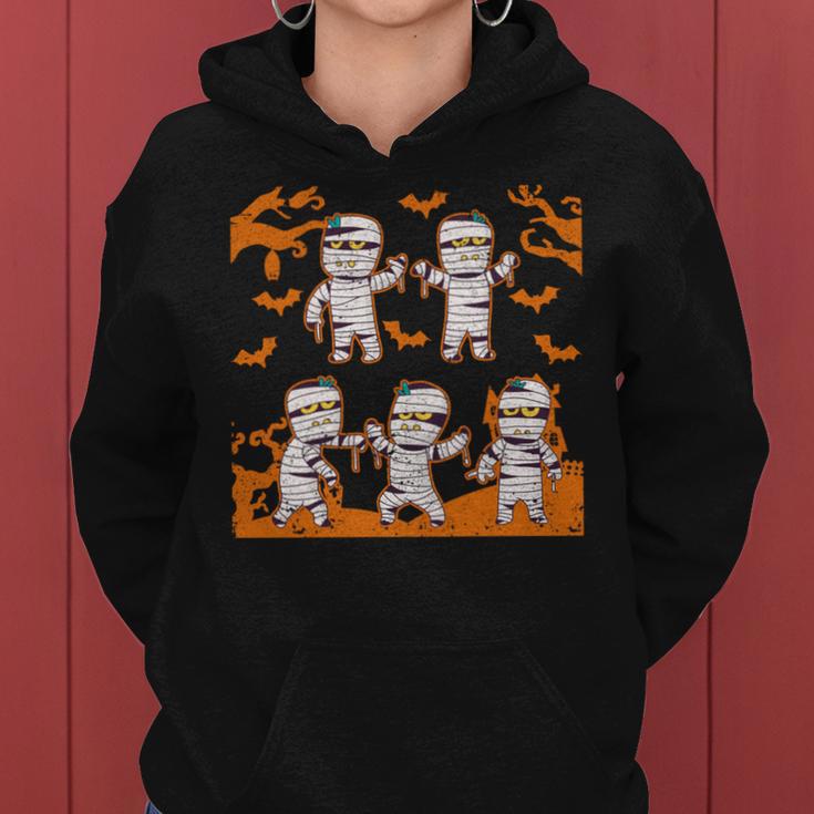 Dabbing Dancing Mummy ハロウィン ダブ ダンス ポーズ ミイラ 長袖tシャツ レディースパーカー