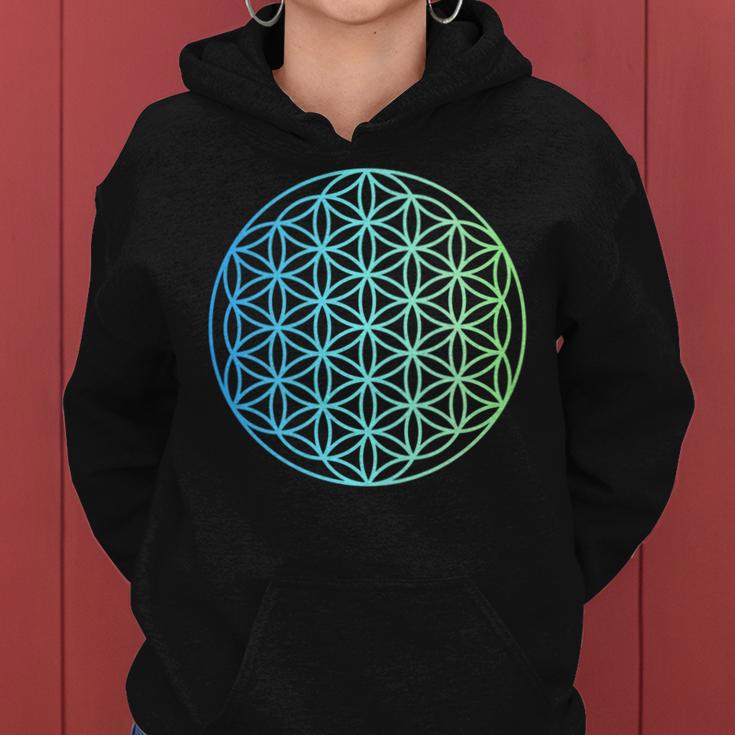 Flower Of Life 宇宙のポジティブなエネルギー フラワーオブライフ 長袖tシャツ レディースパーカー