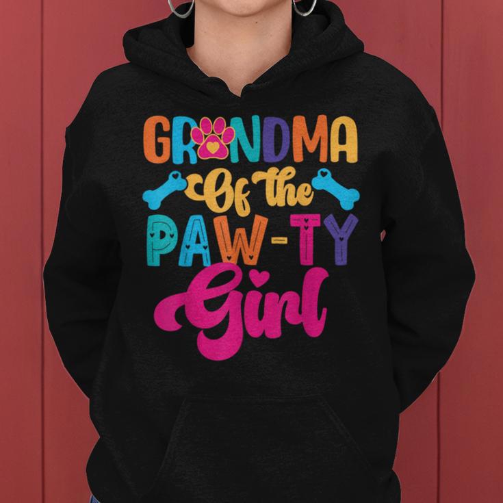 Grandma Of The Paw-Ty Girl Dog Family Matching Party Women Hoodie