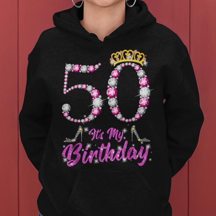 It's My 50Th Birthday Queen Tiarahoes 50歳 Old Bday ギフト レディースパーカー