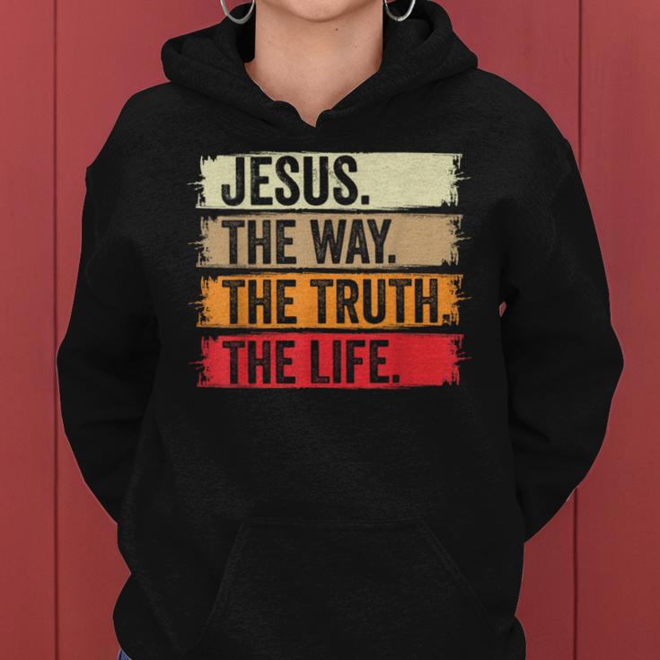 Jesus The Way The Truth Life Erse Christian Worship レディースパーカー