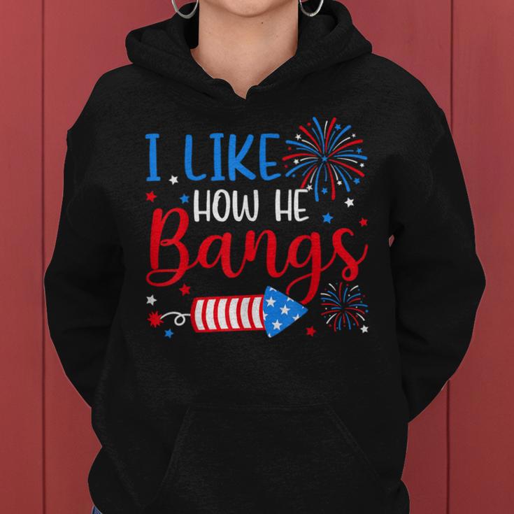 I Like How He Bangs マッチング カップル 4Th Of July 花火 レディースパーカー