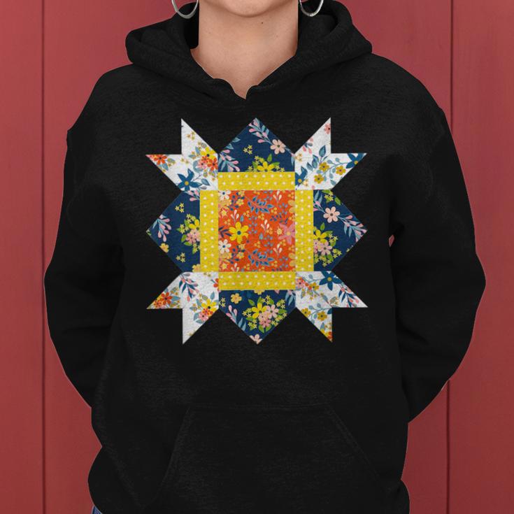 Quilters クラシック風防キルトブロック 花柄パッチワーク レディースパーカー
