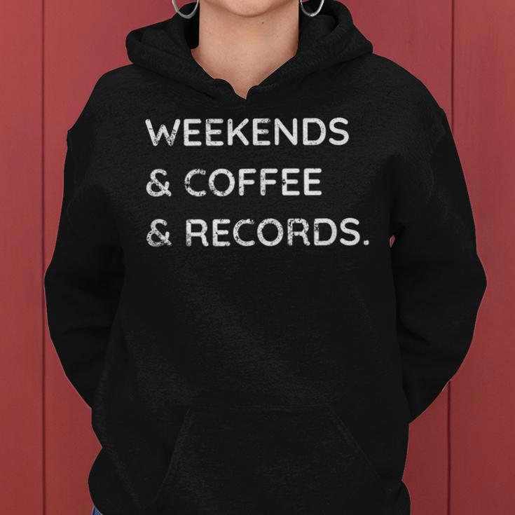 Weekends Coffee Records ビニールレコードコレクター好き レディースパーカー