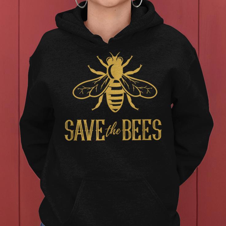Save The Bees 花、じんましん、アースデイ、環境、平和 レディースパーカー