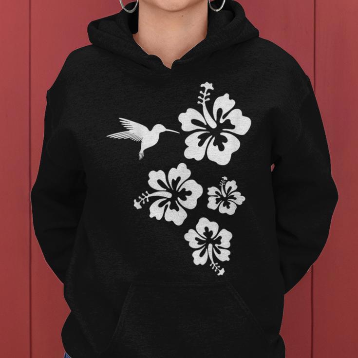 ハチドリ、ハイビスカス、花、男性、女性、子供 Tropical Hummingbird Hibiscus Flowers レディースパーカー