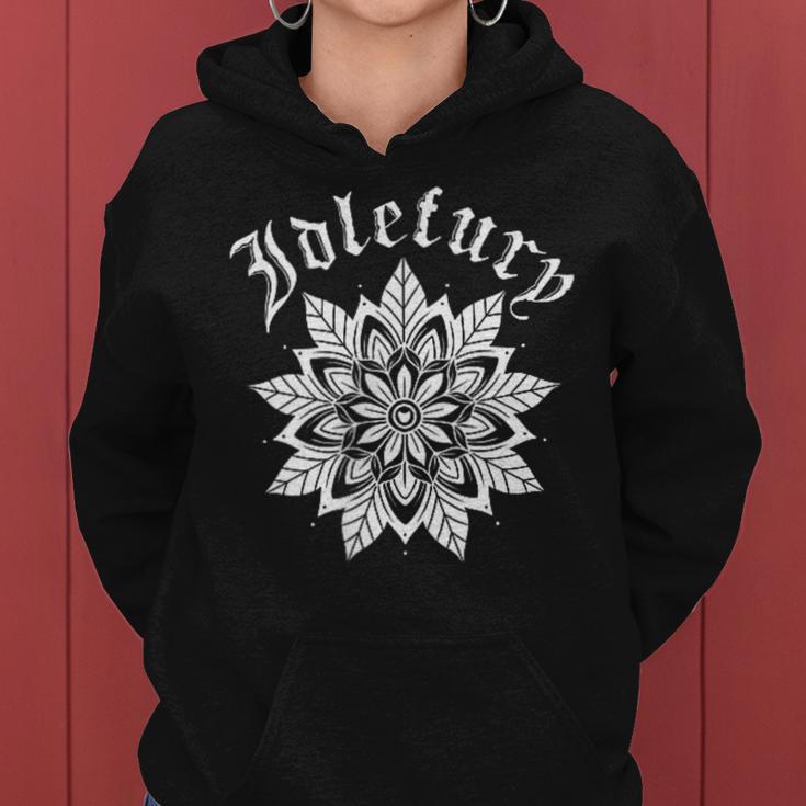 バック プリントを見る Idle Fury Mandala 白いマンダラ タトゥー アート レディースパーカー