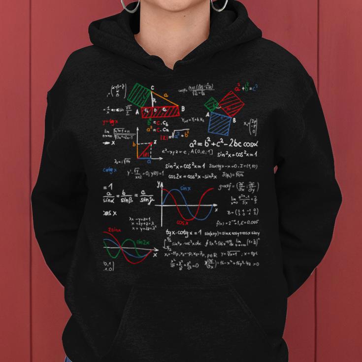 数学tシャツ Teacher Formulas Cheatheet Cool Geek Nerd レディースパーカー