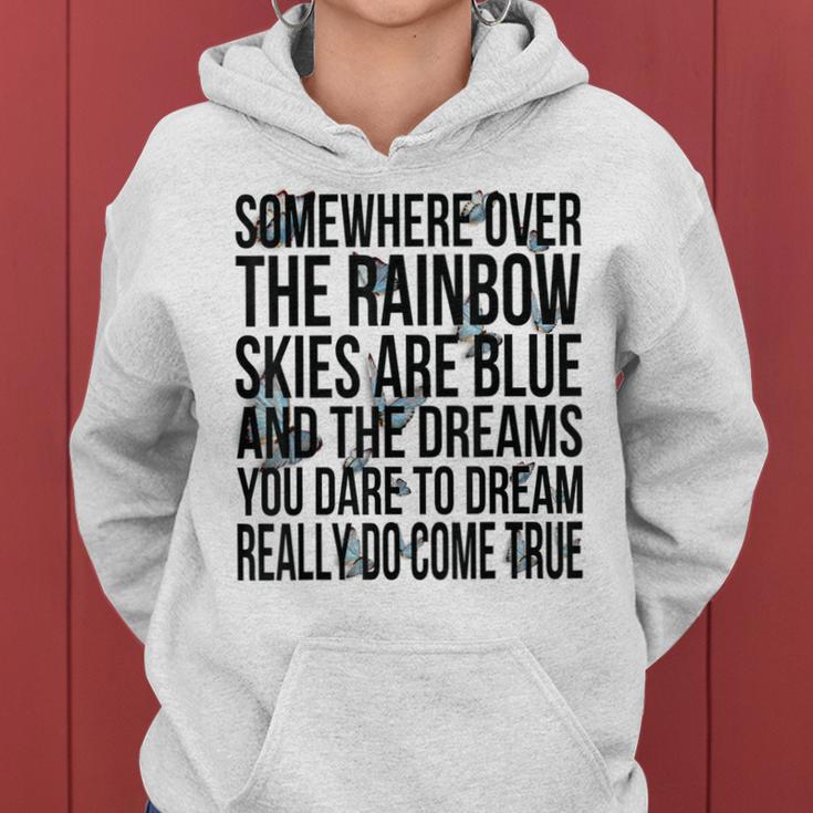 Somewhere Over The Rainbow-メンズ レディース キッズ バタフライ レディースパーカー