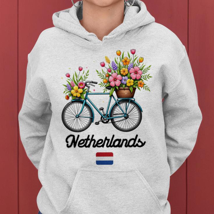 オランダの風車 チューリップフィールド オランダ 春の花 バイク レディースパーカー