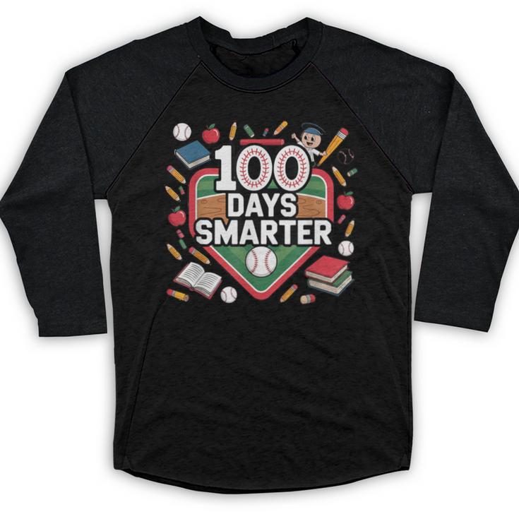 100 Day Baseball School Sports Kids Baseball Raglan Shirt