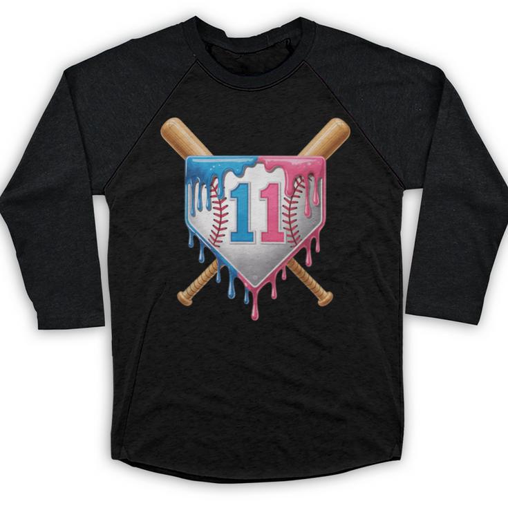 11th Birthday 11yr 2014 Baseball 11 Player 11th Birthday Baseball Raglan Shirt