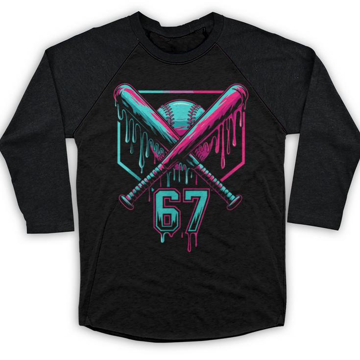 67 Baseball Drip Six Seven Gen Alpha Slag Baseball Raglan Shirt