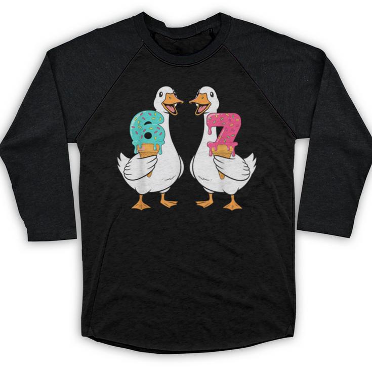 67 Baseball Ice Cream Drip Goose Six Seven Meme Baseball Raglan Shirt