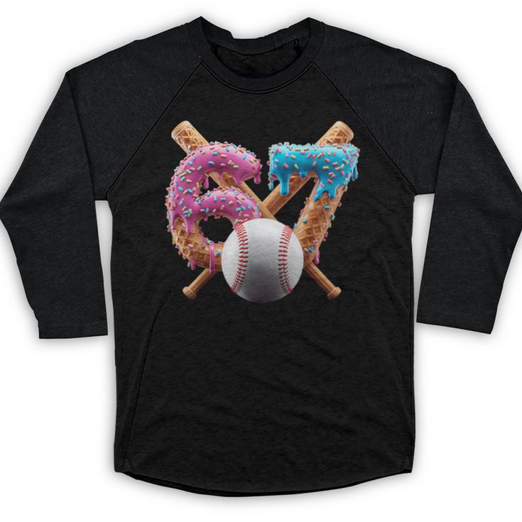 67 Baseball Ice Cream Drip Kids Youth Baseball Raglan Shirt
