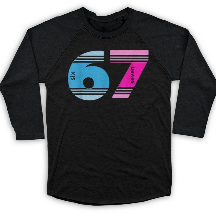 67 Crayon Cool Baseball Crayon 6 7 67 Baseball Raglan Shirt