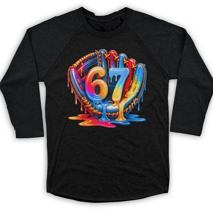 67 Drip Baseball Life Style 101 Apparel Youth Drip Kids Meme Baseball Raglan Shirt