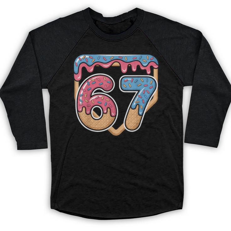 67 Ice Cream Drip Meme Baseball Baseball Raglan Shirt