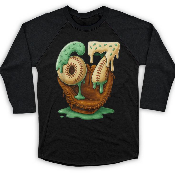 67 Ice Cream Drip Six Seven Baseball Baseball Raglan Shirt