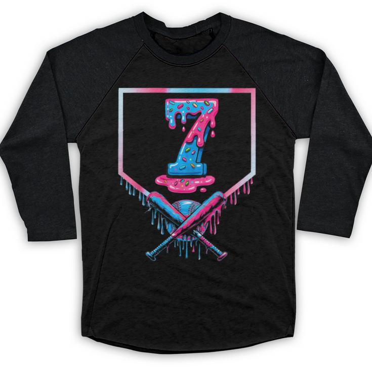 67 Six Seven Meme Baseball Ice Cream Drip 67 Gen Alpha Slang Baseball Raglan Shirt