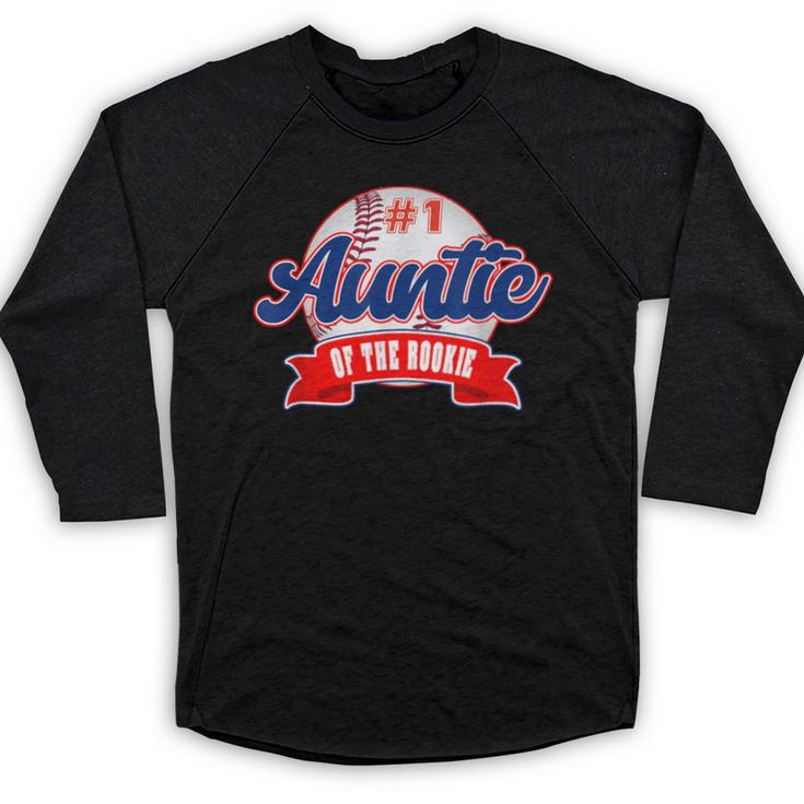 Auntie Rookie Of Year 1st Birthday Baseball Theme Matching Baseball Raglan Shirt