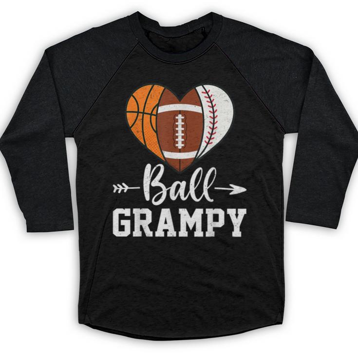 Ball Grampy Basketball Football Baseball Player Baseball Raglan Shirt
