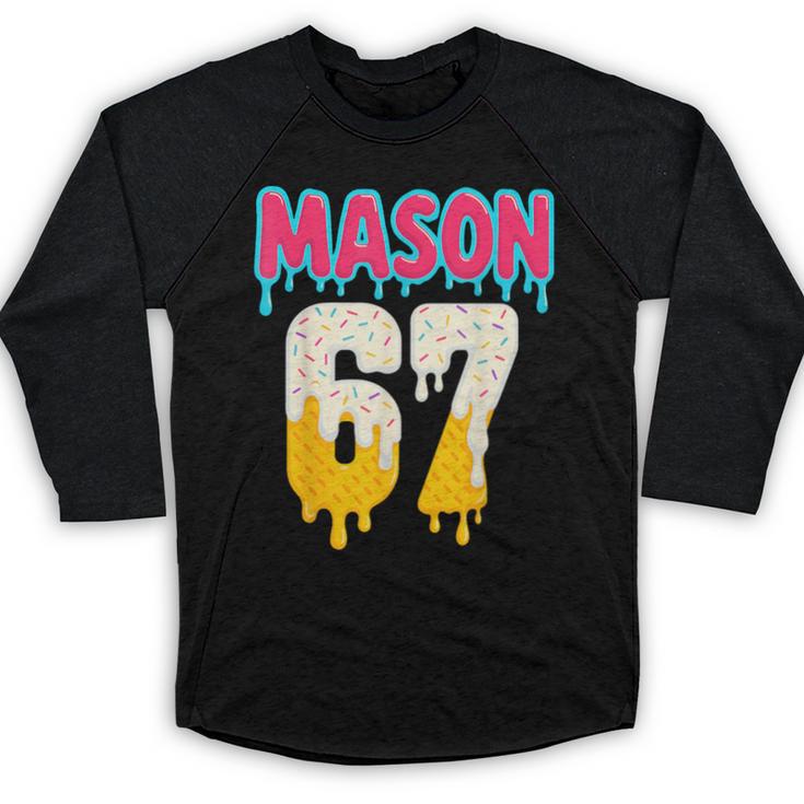 Baseball 6 7 Ice Cream Drip Number 67 Six Seven Meme Baseball Raglan Shirt