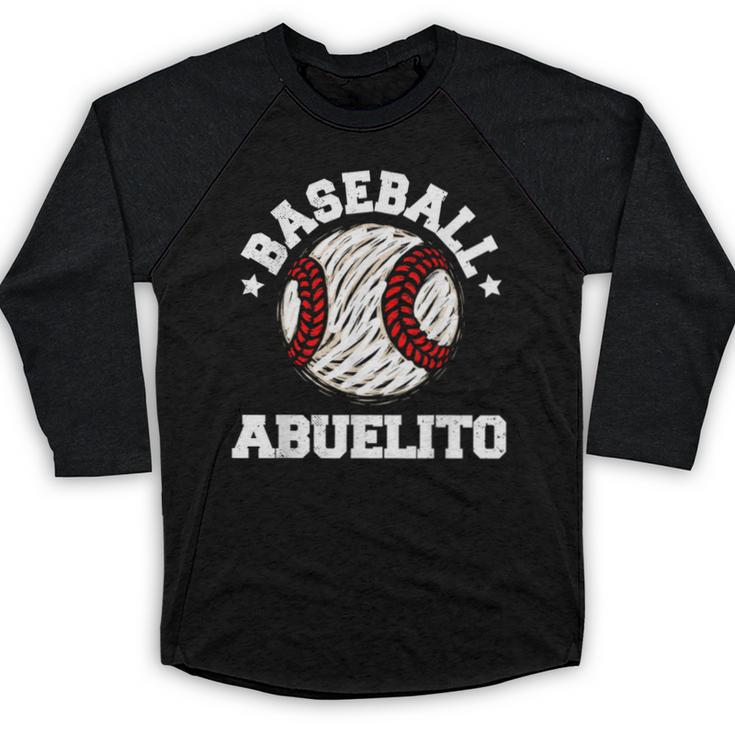 Baseball Abuelito Distressed Vintage Grandpa Game Day Baseball Raglan Shirt