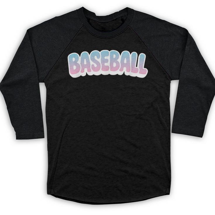Baseball Bubble Letter Baseball Raglan Shirt