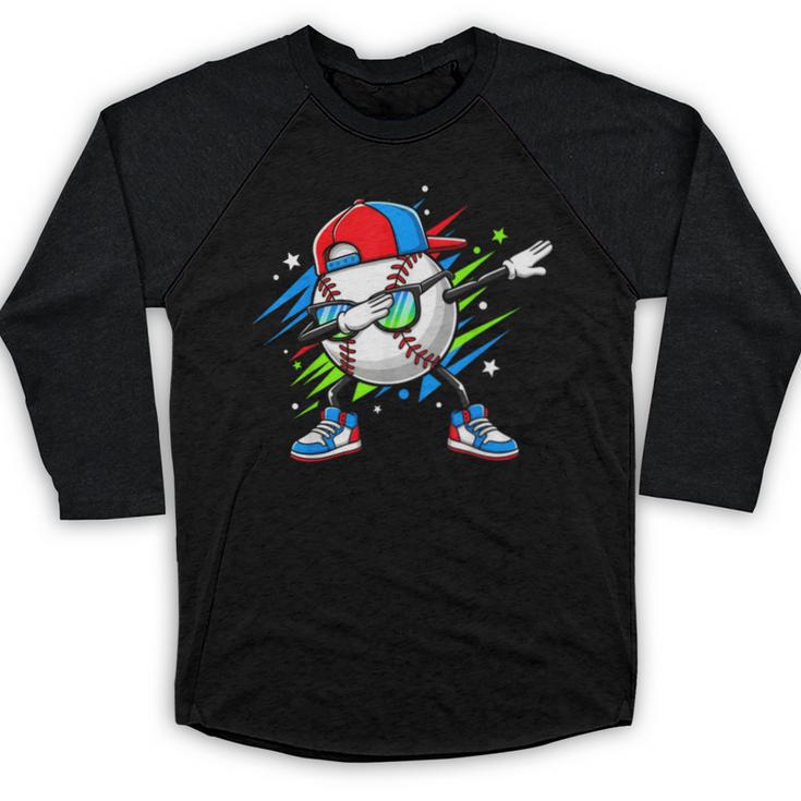 Baseball Dabbing Sports For Boys And Girls Game Day Baseball Raglan Shirt