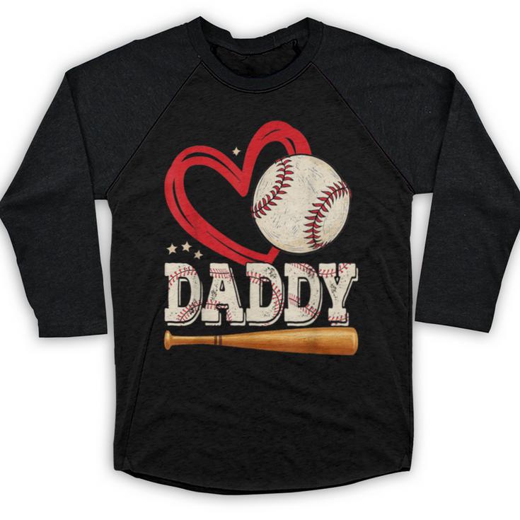 Baseball Daddy Baseball Heart Family Matching Baseball Raglan Shirt