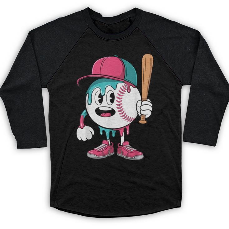 Baseball Drip Boys Ice Cream Youth Baseball Raglan Shirt