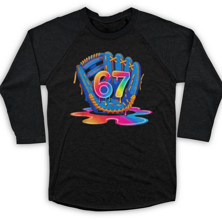 Baseball Drip Ice Cream 67 Lifestyle 101 Baseball Raglan Shirt