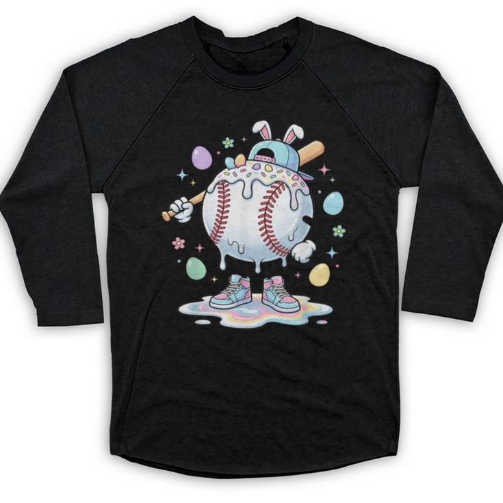 Baseball Drip Icecream Apparel Youth Boy Easter Baseball Raglan Shirt