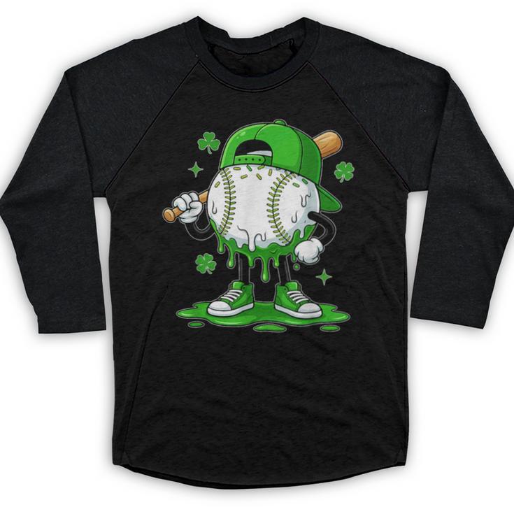 Baseball Drip Icecream Apparel Youth Boy St Patrick's Day Baseball Raglan Shirt