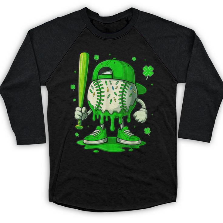 Baseball Drip Icecream Apparel Youth Boy St Patricks Day Baseball Raglan Shirt