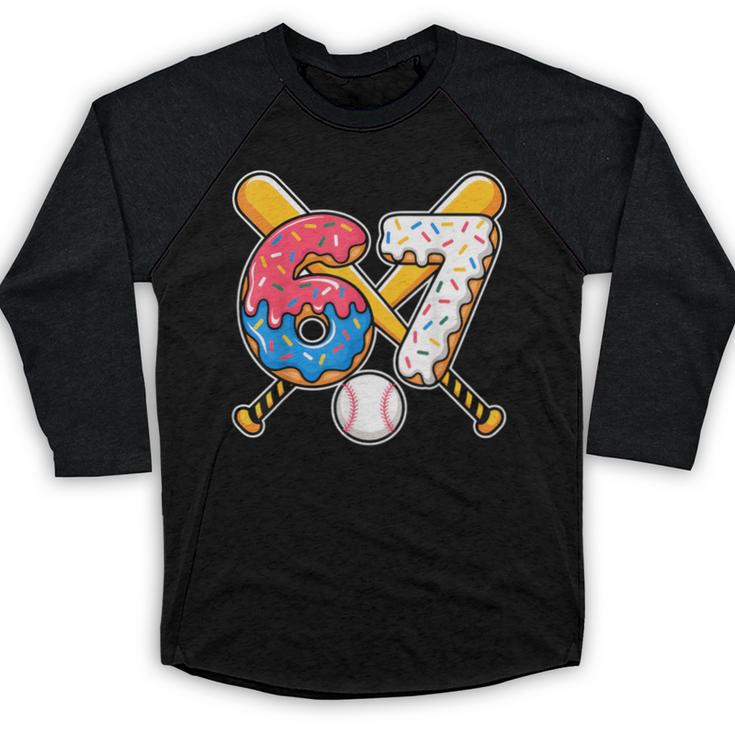 Baseball Drip Number 67 Player 67th Birthday Meme Baseball Raglan Shirt