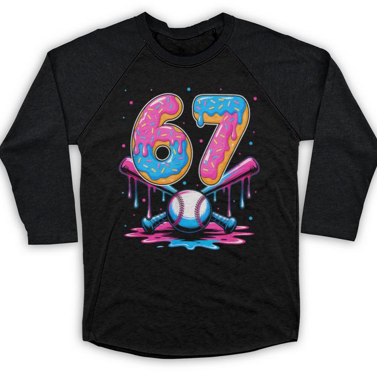 Baseball Drip Number 67 Player 67Th Birthday Baseball Meme Baseball Raglan Shirt
