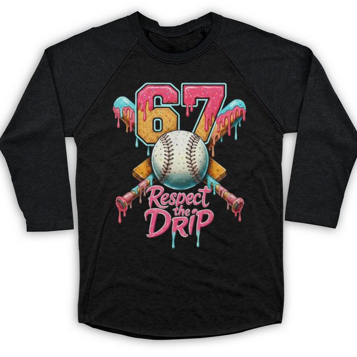 Baseball Drip Number 67 Player Sport For Men Women Kids Baseball Raglan Shirt