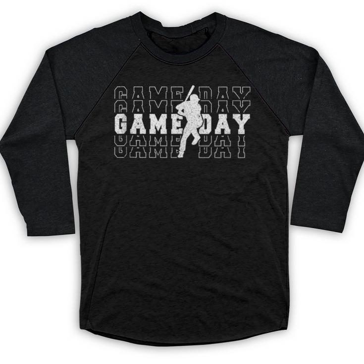 Baseball Game Day Team Sport Player Coach Batter Family Fans Baseball Raglan Shirt