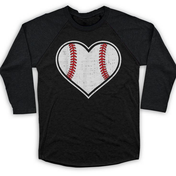Baseball Heart Love Sport Valentines Day Men Women Boys Kids Baseball Raglan Shirt