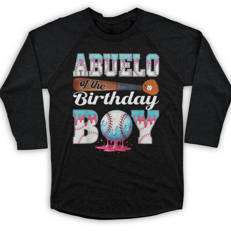 Baseball Ice Cream Drip Abuelo Of The Birthday Boy Baseball Raglan Shirt