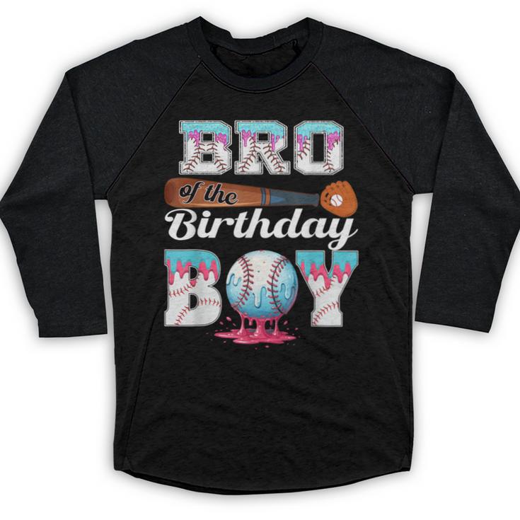 Baseball Ice Cream Drip Bro Of The Birthday Boy Baseball Raglan Shirt