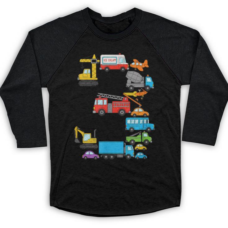 Baseball Ice Cream Drip Vehicles Youth Baseball Drip Baseball Raglan Shirt