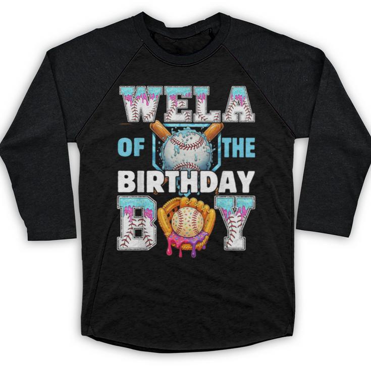 Baseball Ice Cream Drip Wela Of The Birthday Boy Baseball Raglan Shirt